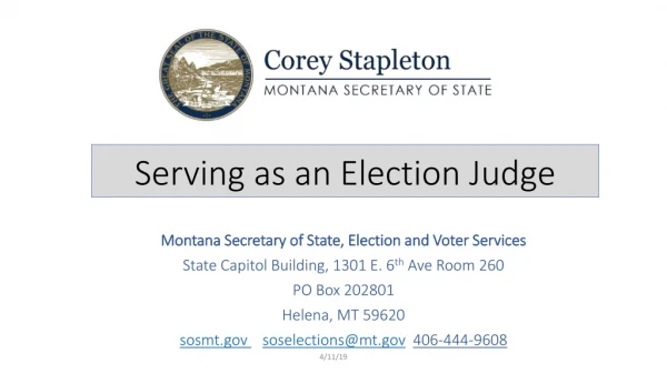 Serving as an Election Judge