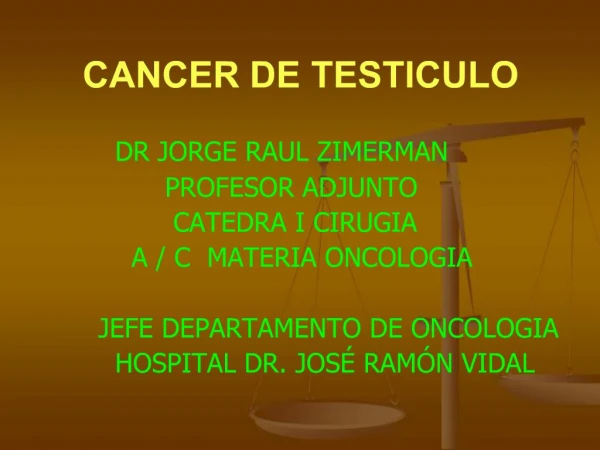CANCER DE TESTICULO