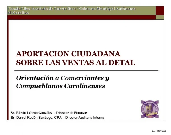 APORTACION CIUDADANA SOBRE LAS VENTAS AL DETAL