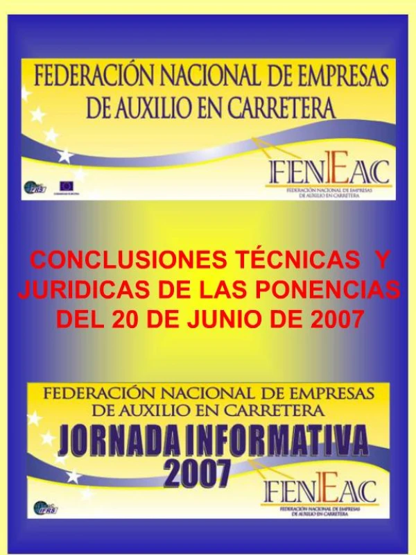 CONCLUSIONES T CNICAS Y JURIDICAS DE LAS PONENCIAS DEL 20 DE JUNIO DE 2007