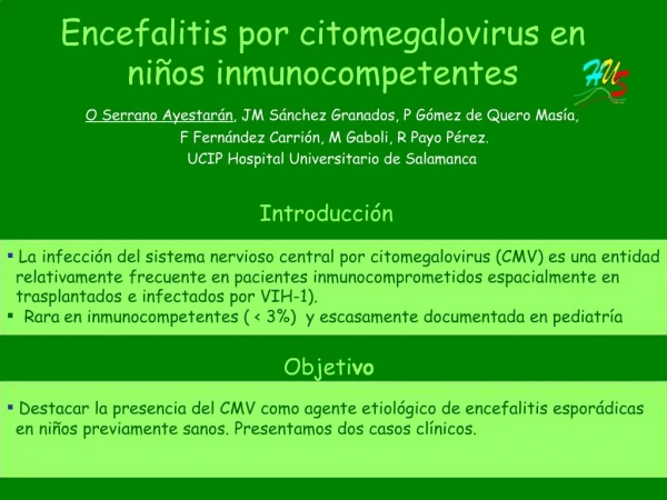 Encefalitis por citomegalovirus en ni os inmunocompetentes
