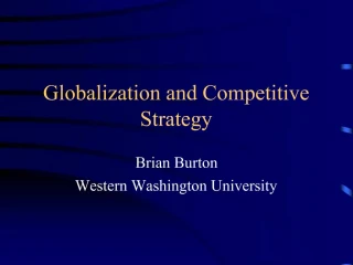 Globalization and Competitive Strategy - slide 1