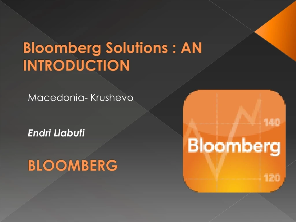 bloomberg solutions an introduction