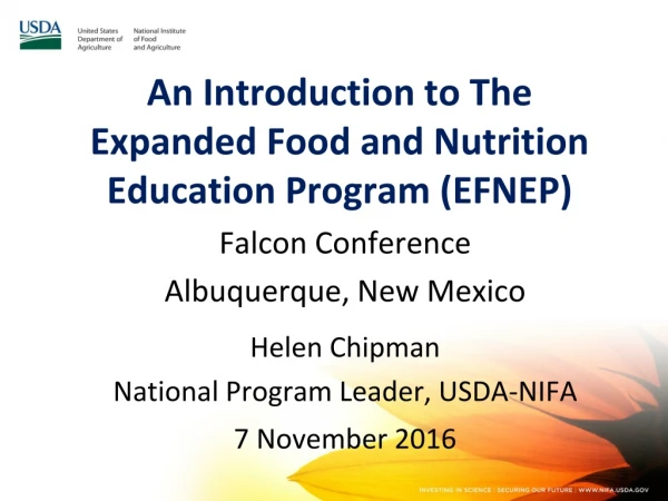 An Introduction to The Expanded Food and Nutrition Education Program (EFNEP)