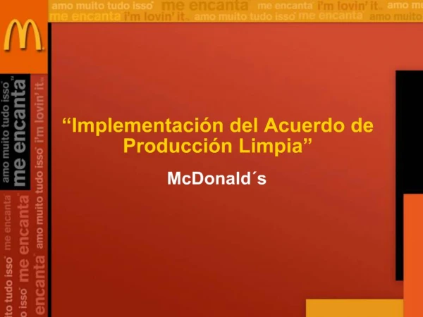 Implementaci n del Acuerdo de Producci n Limpia