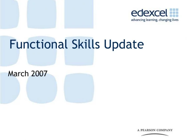 Functional Skills Update