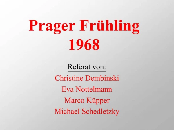 Prager Fr hling 1968