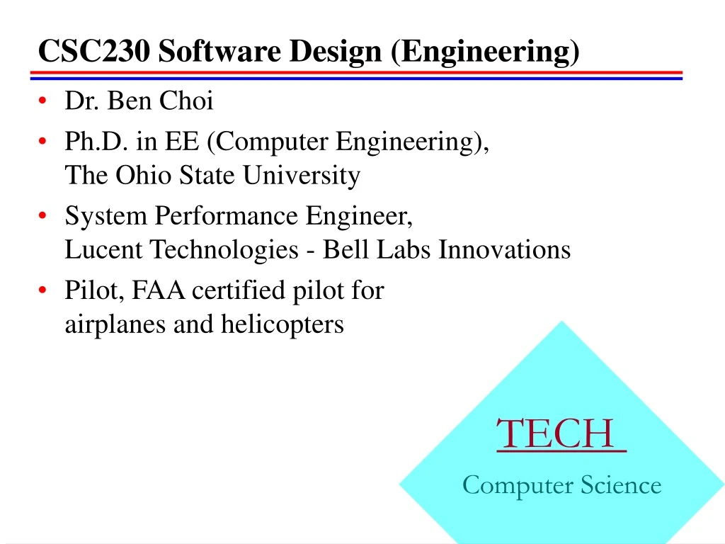 csc230 software design engineering