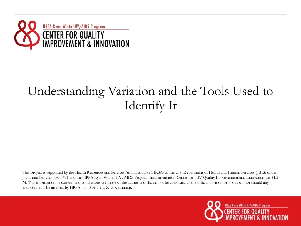 understanding variation and the tools used to identify it