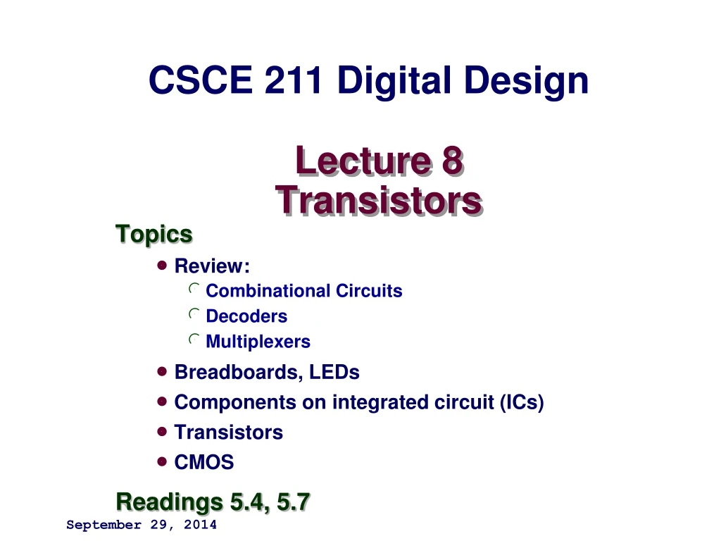 lecture 8 transistors