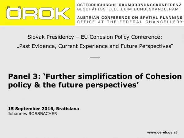 Slovak Presidency – EU Cohesion Policy Conference: