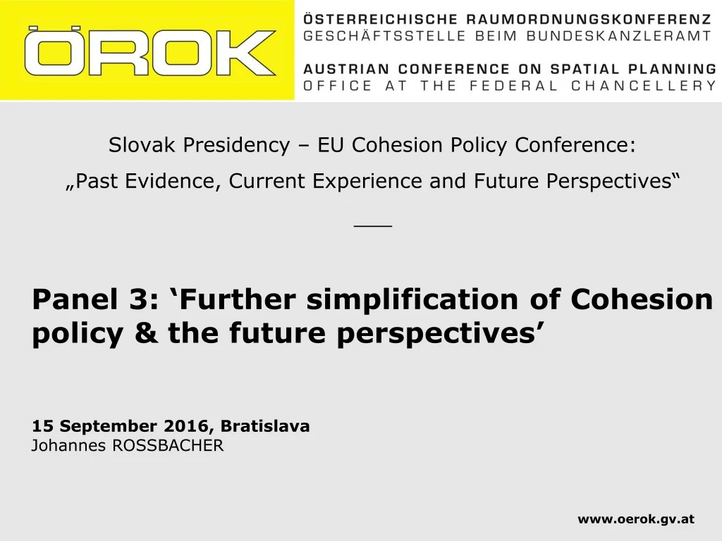 slovak presidency eu cohesion policy conference