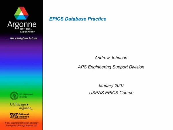 EPICS Database Practice