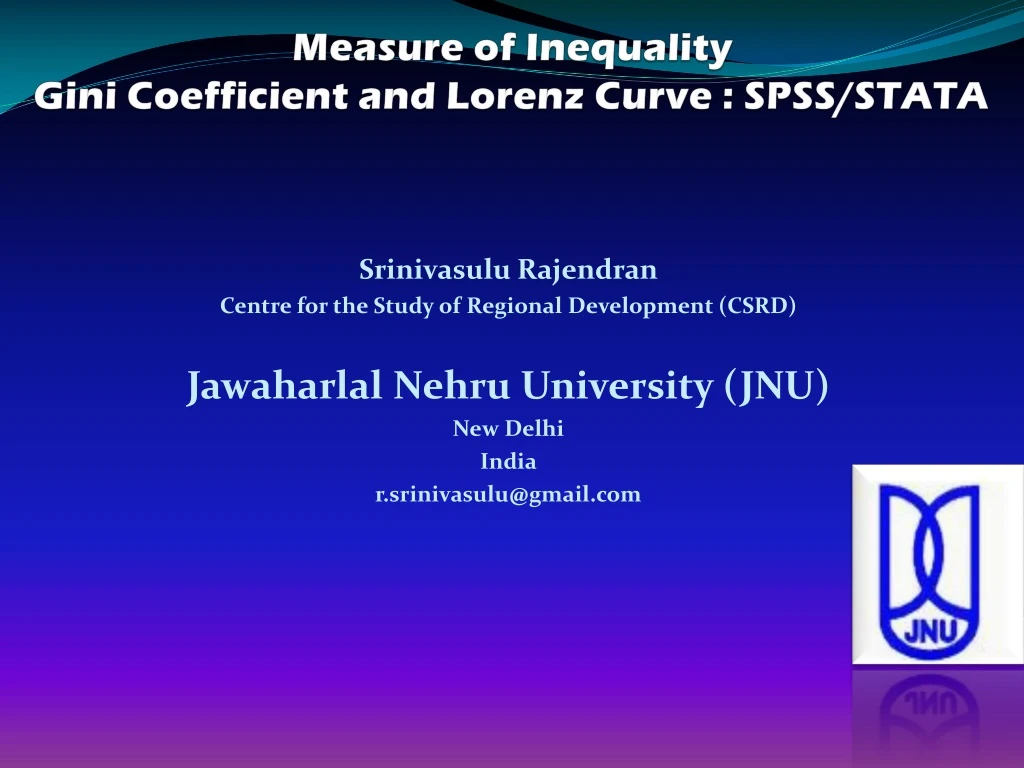 measure of inequality gini coefficient and lorenz curve spss stata