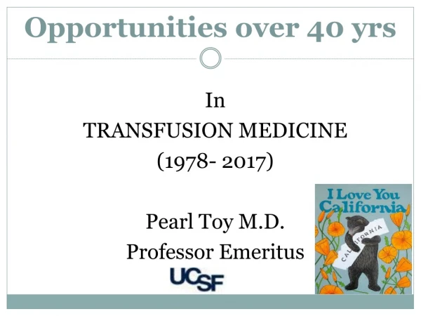 Opportunities over 40 yrs