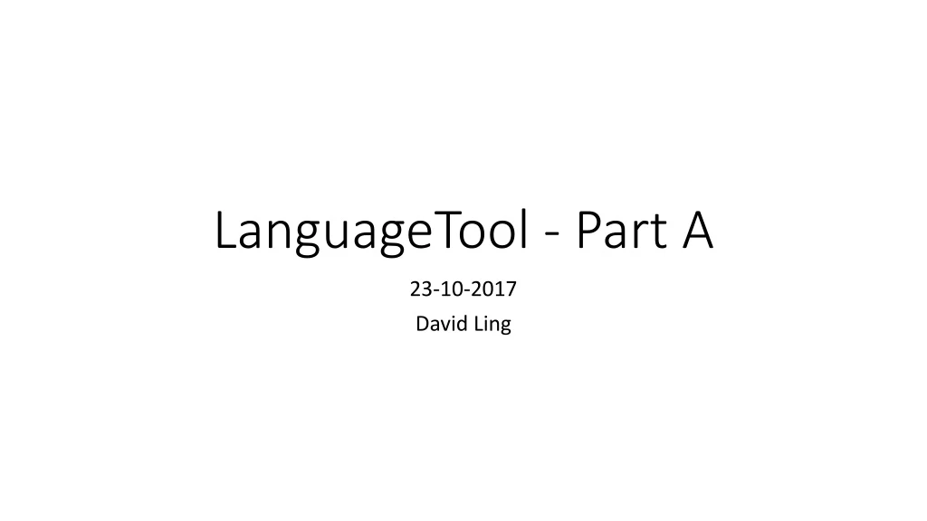 languagetool part a