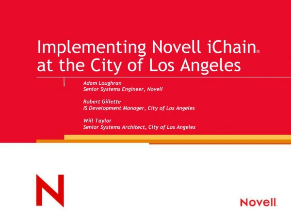 Implementing Novell iChain at the City of Los Angeles