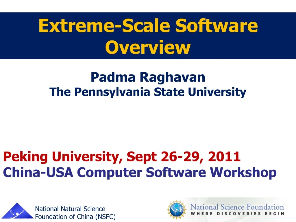 extreme scale software overview
