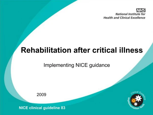 Critical illness rehabilitation slide set