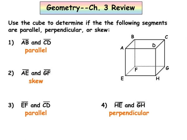 Geometry--Ch. 3 Review