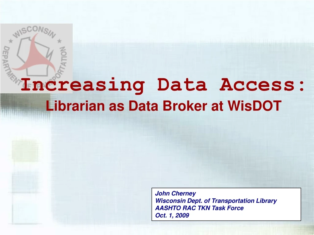 increasing data access librarian as data broker
