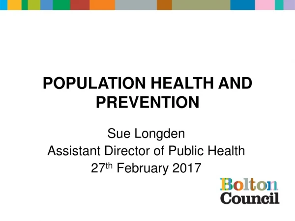 Population health and prevention