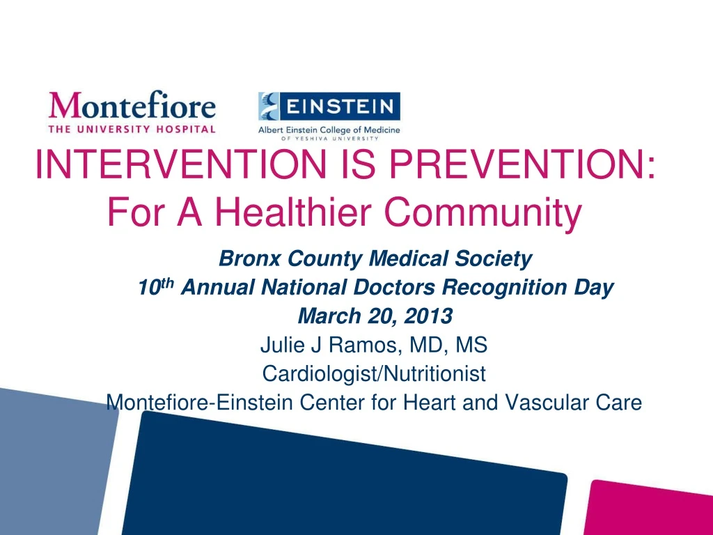 intervention is prevention for a healthier community
