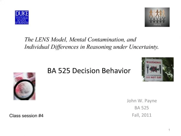 BA 525 Decision Behavior