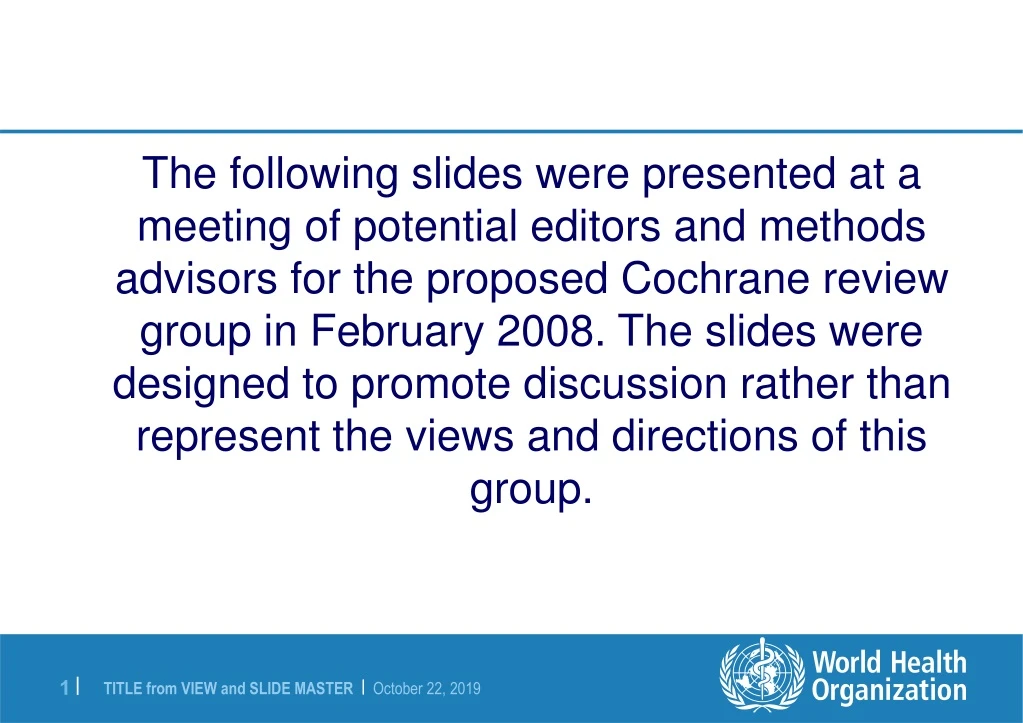 the following slides were presented at a meeting