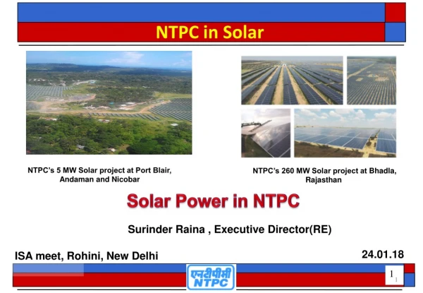 NTPC’s 260 MW Solar project at Bhadla , Rajasthan