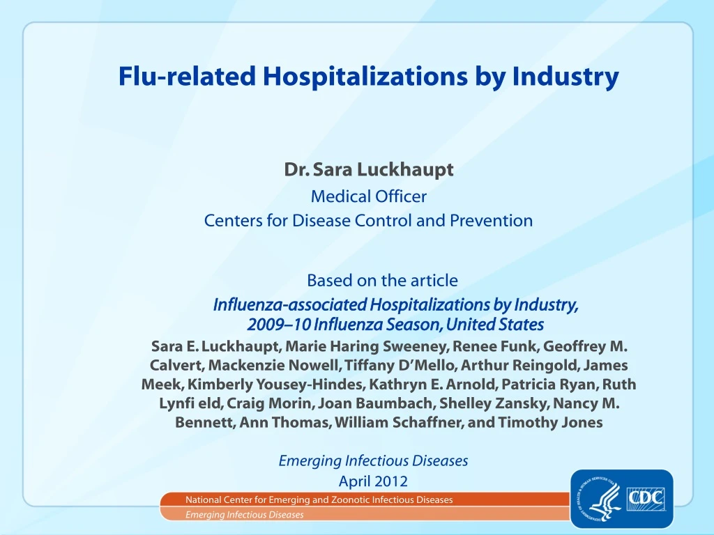 flu related hospitalizations by industry