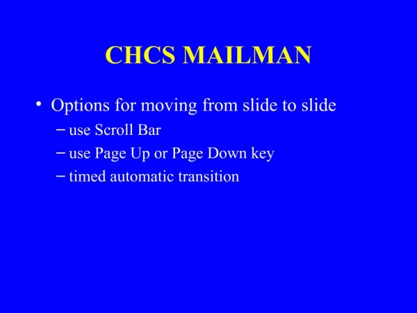 CHCS MAILMAN