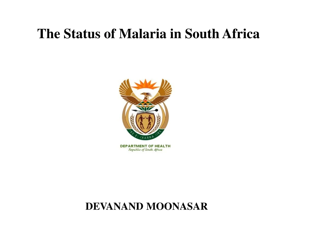 the status of malaria in south africa