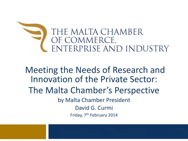 Meeting the Needs of Research and Innovation of the Private Sector: