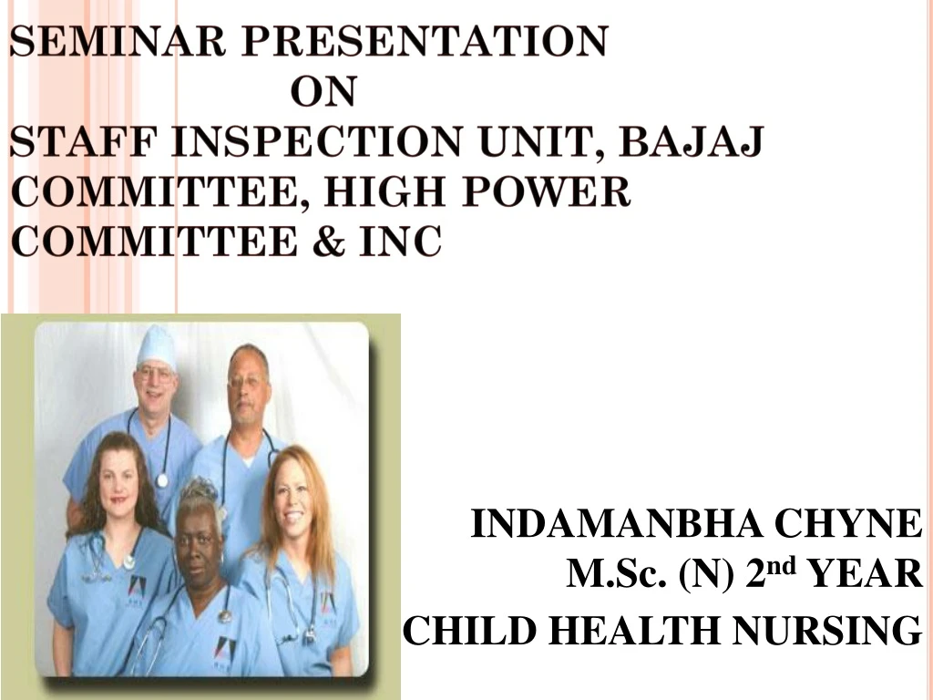 seminar presentation on staff inspection unit bajaj committee high power committee inc
