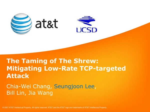 The Taming of The Shrew: Mitigating Low-Rate TCP-targeted Attack