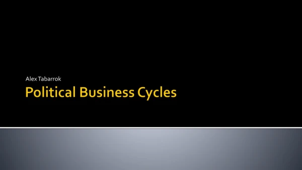 Political Business Cycles