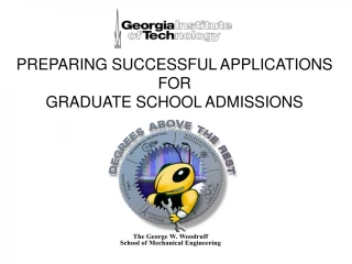 PREPARING SUCCESSFUL APPLICATIONS FOR GRADUATE SCHOOL ADMISSIONS - slide 1