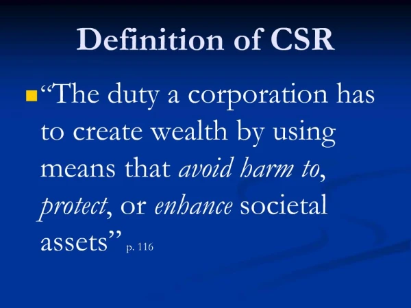 Definition of CSR