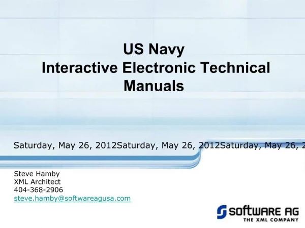 US Navy Interactive Electronic Technical Manuals