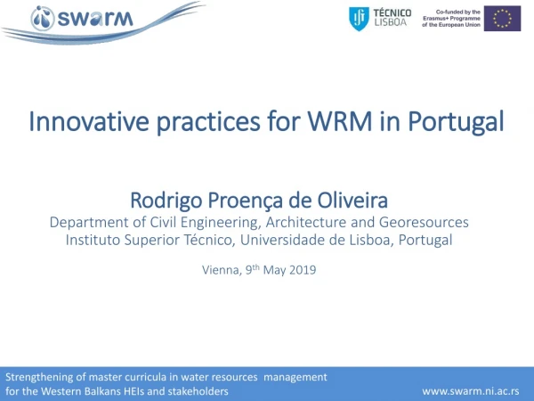 Innovative practices for WRM in Portugal
