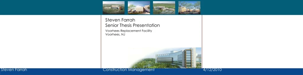 steven farrah senior thesis presentation