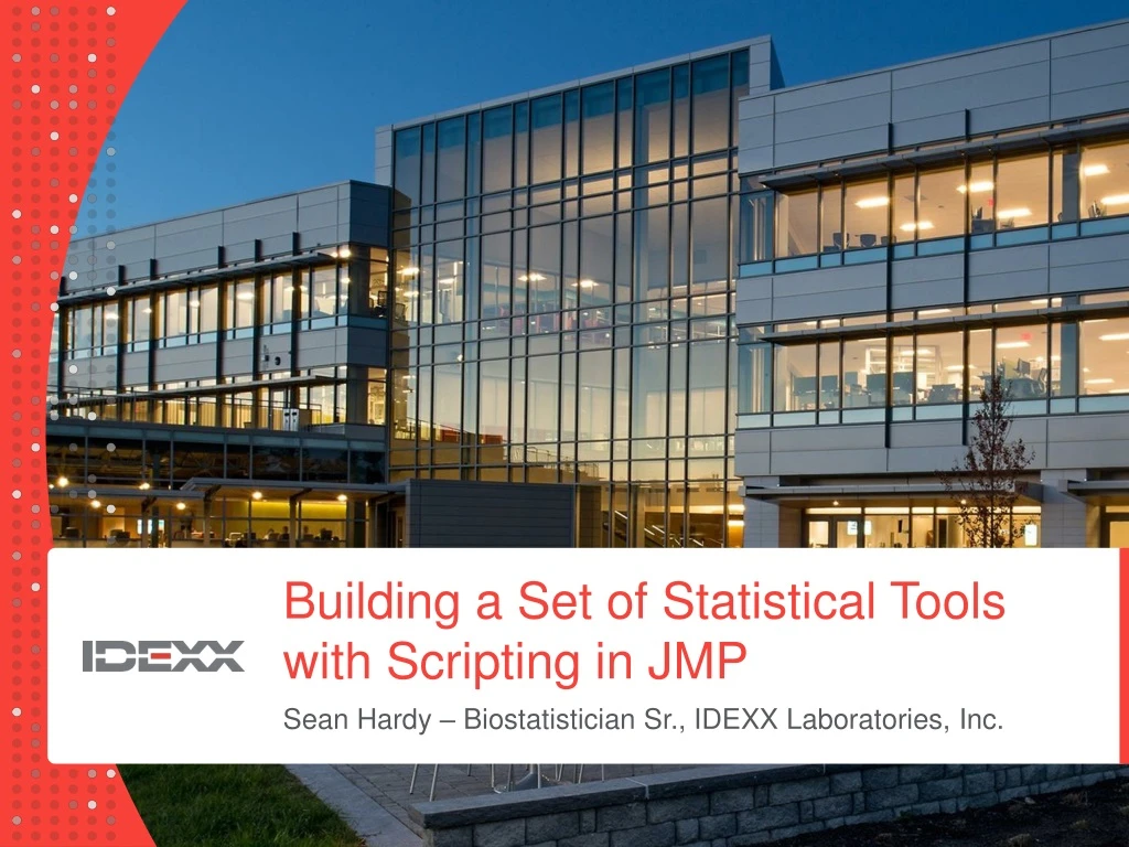 building a set of statistical tools with scripting in jmp