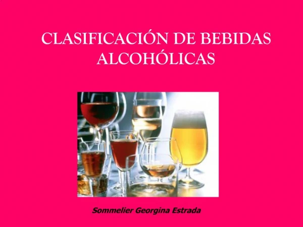 CLASIFICACI N DE BEBIDAS ALCOH LICAS