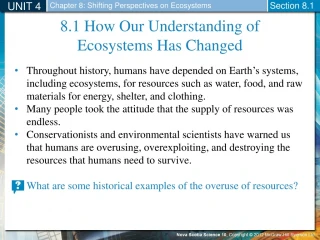 8.1 How Our Understanding of Ecosystems Has Changed - slide 1