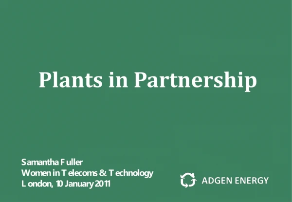 Plants in Partnership