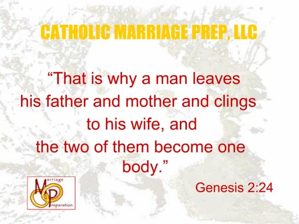 CATHOLIC MARRIAGE PREP, LLC
