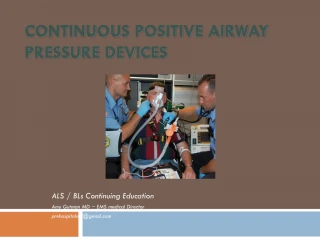 Continuous Positive Airway Pressure Devices - slide 1