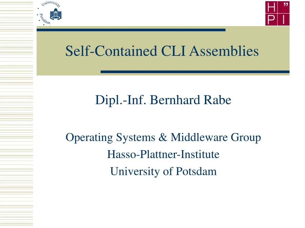 self contained cli assemblies