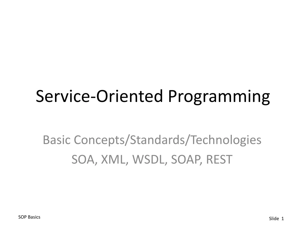 service oriented programming